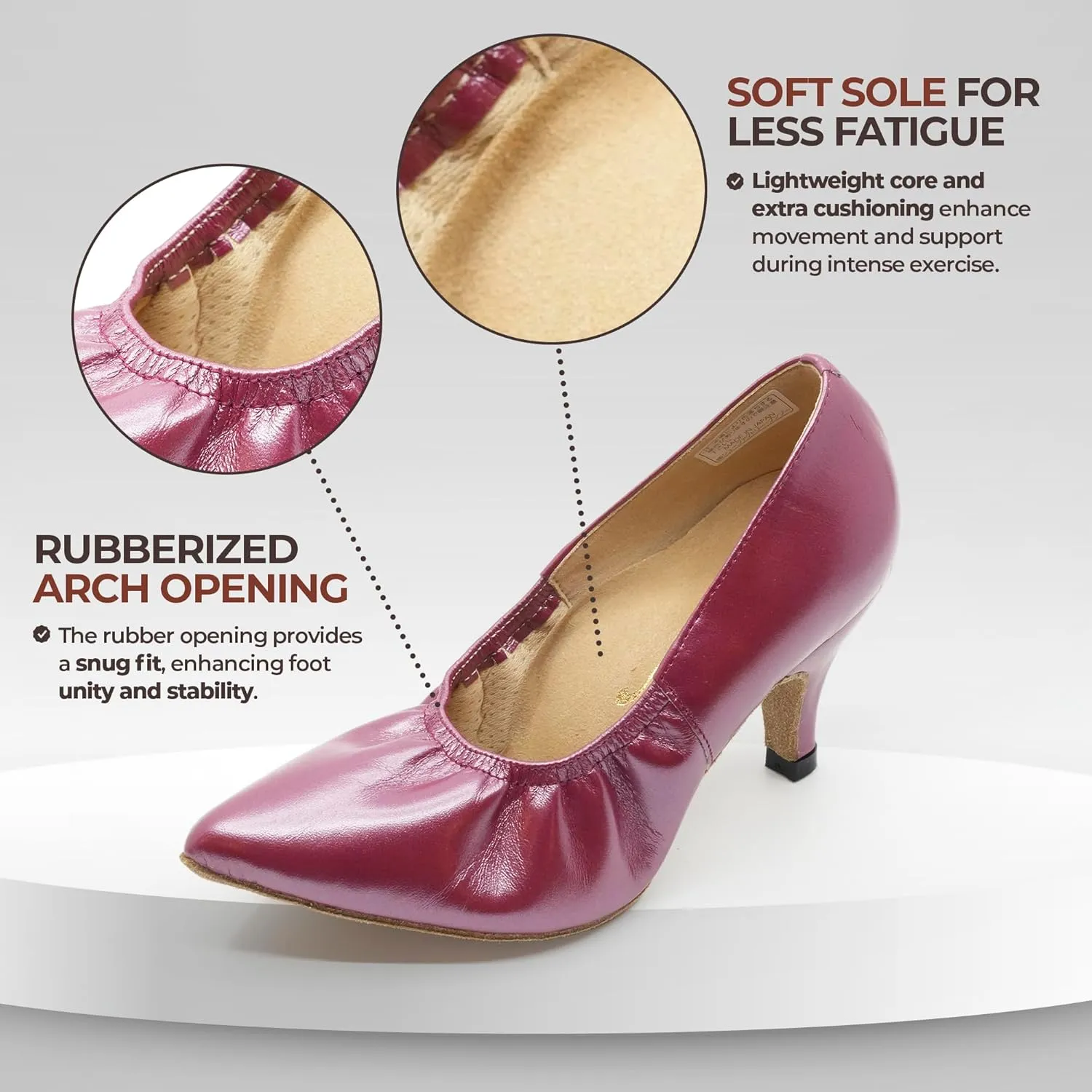 Japan-Made Women's Ballroom Dance Shoes 'Ayumi by BUNZO Shoe Factory' Suitable for Both Professionals and Beginners