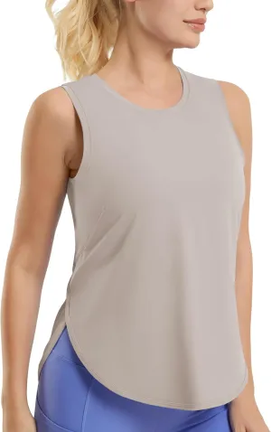 JOYSPELS Ice Silk Workout Tank Tops for Women Cool-Dry Sleeveless Loose Fit Yoga Shirts Athletic
