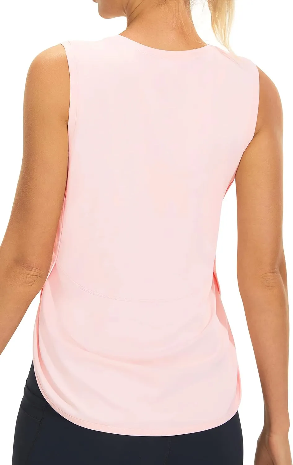 JOYSPELS Ice Silk Workout Tank Tops for Women Cool-Dry Sleeveless Loose Fit Yoga Shirts Athletic