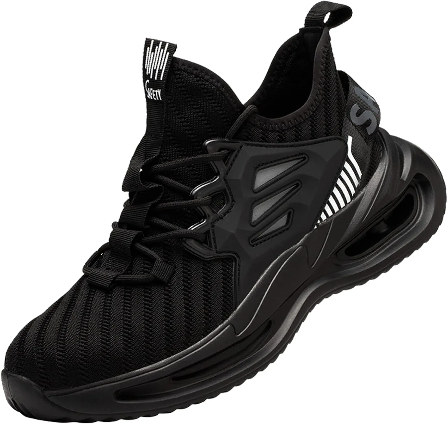 Kezhiho Steel Toe Shoes for Men Lightweight Comfortable Breathable Work Shoes Puncture Proof Slip Resistant Fashion Sneakers Indestructible Construction Industrial Safety Shoes