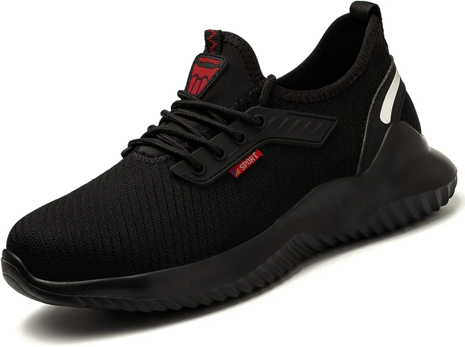 Kezhiho Steel Toe Work Shoes for Men Lightweight Comfortable Slip Resistant Puncture Proof Safety Shoes Breathable Indestructible Construction Industrial Sneakers