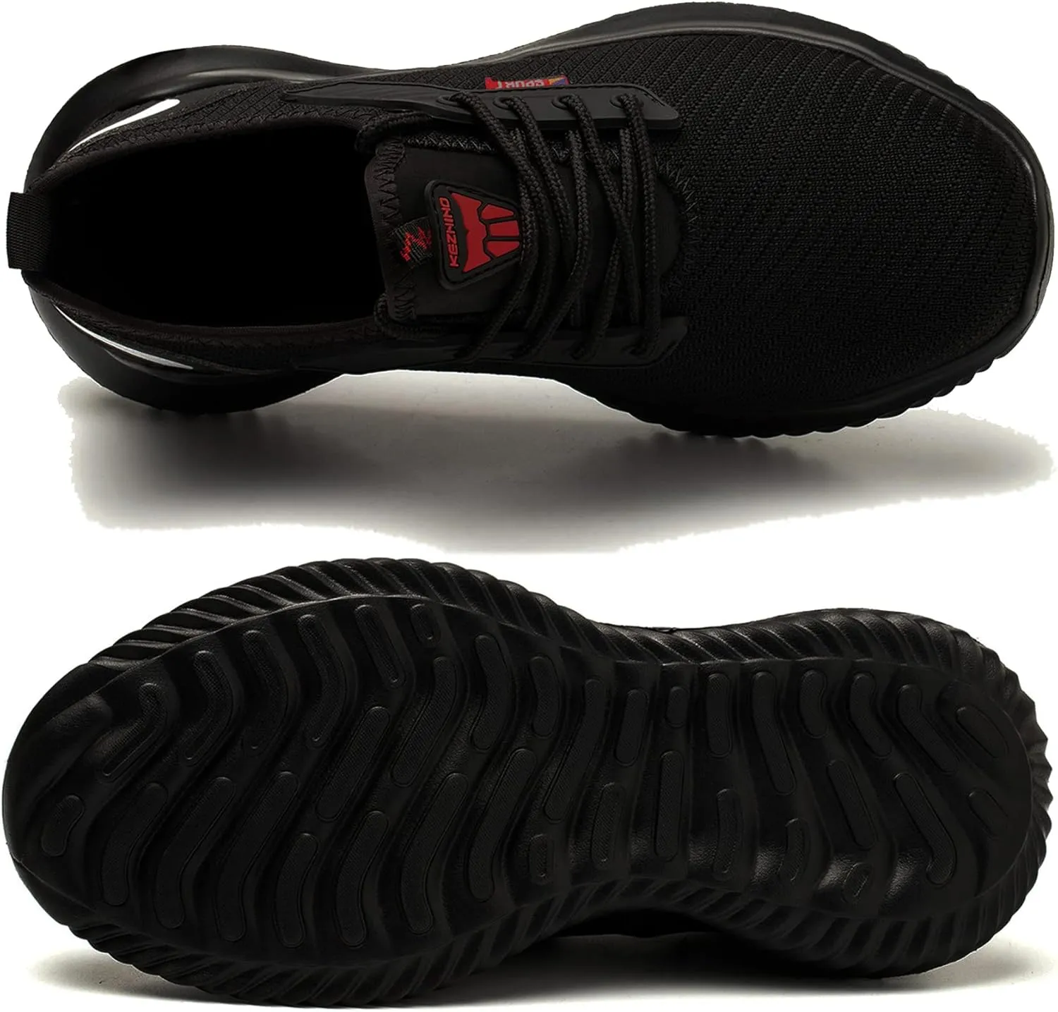 Kezhiho Steel Toe Work Shoes for Men Lightweight Comfortable Slip Resistant Puncture Proof Safety Shoes Breathable Indestructible Construction Industrial Sneakers