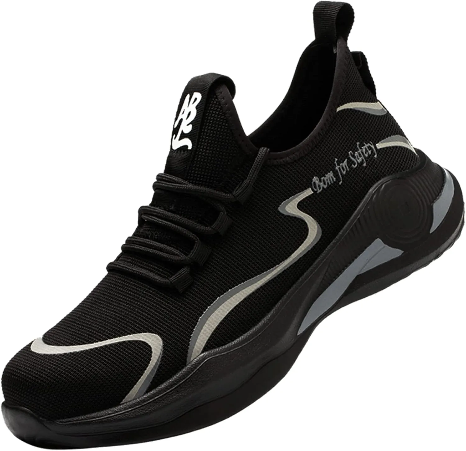 Kezhiho Steel Toe Work Shoes for Men Lightweight Comfortable Slip Resistant Puncture Proof Safety Shoes Breathable Indestructible Construction Industrial Sneakers
