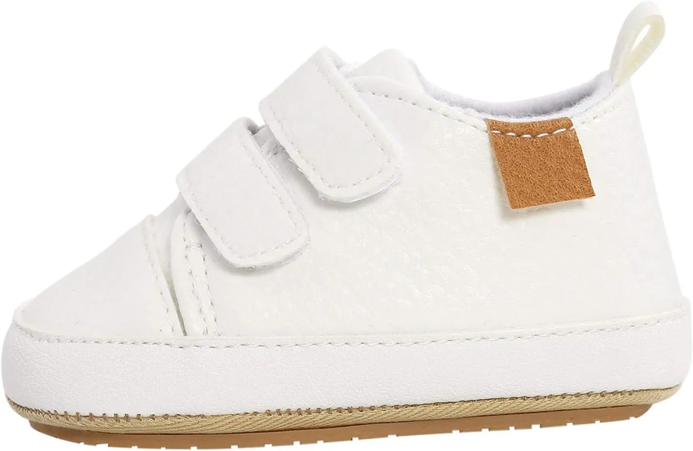 Kids Sole Padded Sneakers Fall Winter Warm Lightweight No Lace Sport Shoes Boys Girls Leather Non Slip Casual Shoes
