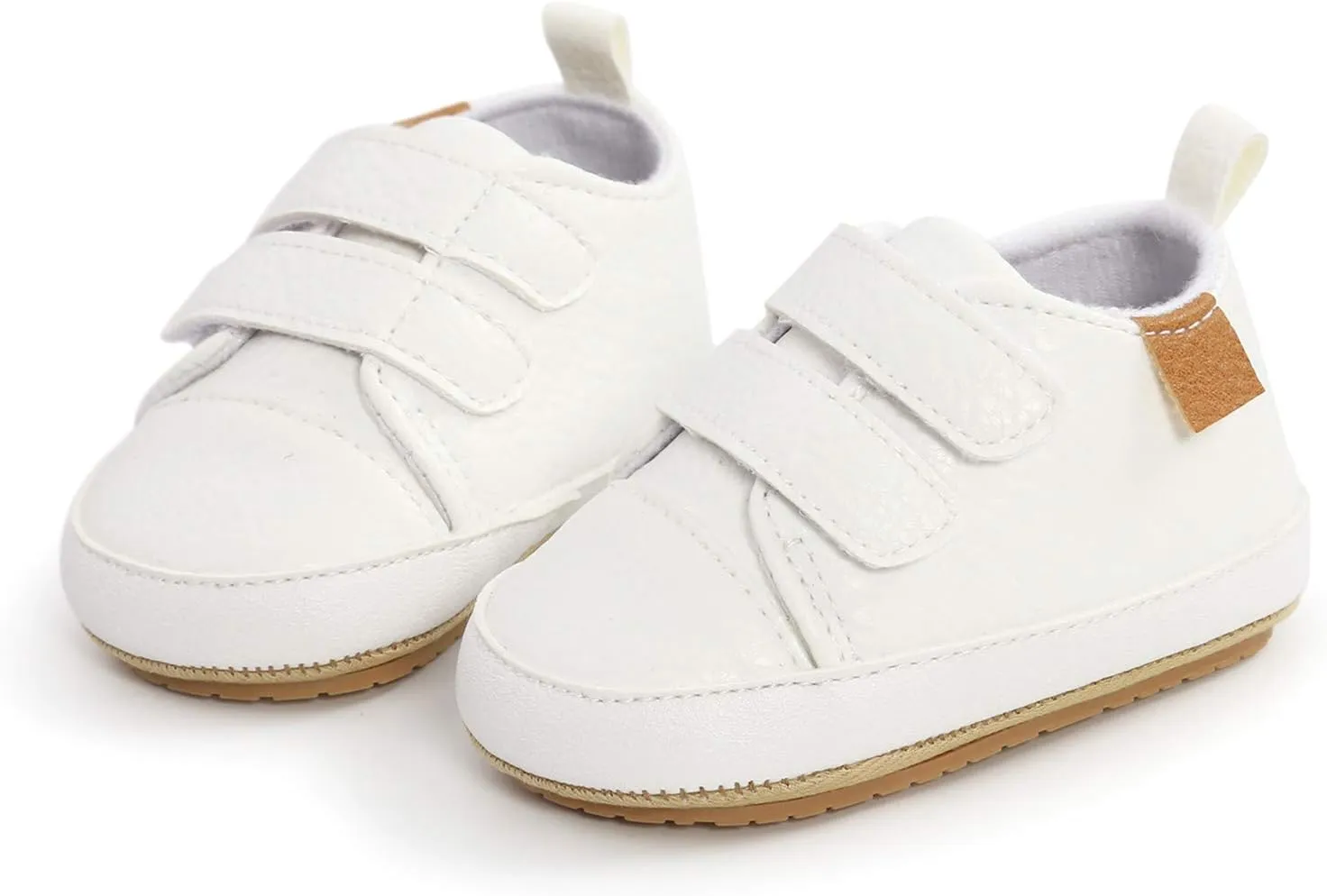Kids Sole Padded Sneakers Fall Winter Warm Lightweight No Lace Sport Shoes Boys Girls Leather Non Slip Casual Shoes