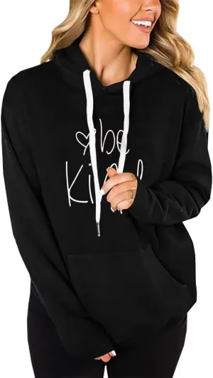 Lacozy Women's Hoodies Long Sleeve Shirt Casual Graphic Tee Shirt Lightweight Sweatshirts Fall Clothes for Women Tops