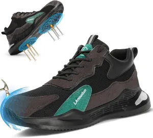 LAoutun Steel Toe Shoes for Men Women Comfortable Lightweight Work Safety Shoes for Men Women Puncture Proof Indestructible Sneakers Construction Work Utility Sneakers