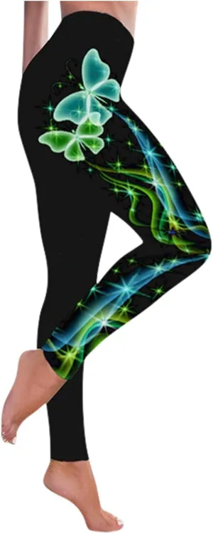 LCMTWX Fleece Lined Leggings Printed Pants Casual Elastic Slim Long Boot Women Pants Fleece Lined Leggings