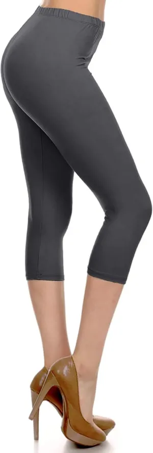 Leggings Depot Women's High Waist Leggings Soft 1 Waistband Solid Pants - Regular, Plus, 1X3X, 3X5X