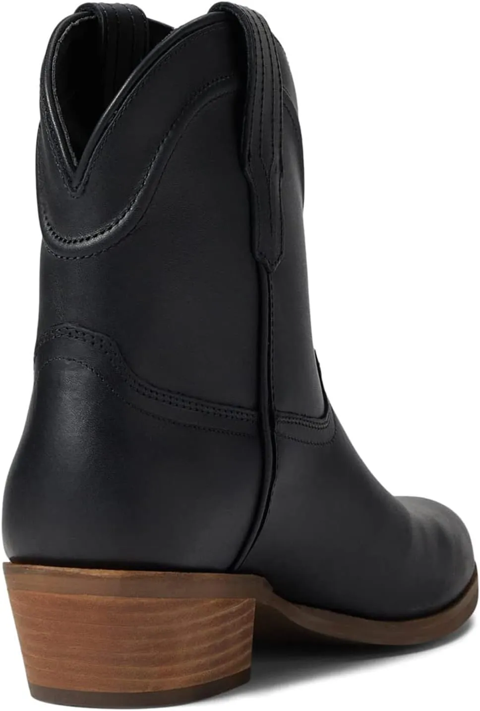 LEHOOR Women Cowboy Western Ankle Boots Pointed toe Low Stacked Heel Cowgirl Booties V Cut Retro Slouch 2 Inch Chunky Block Heel Slip On Short Dress Boots Wide Calf Casual Winter 4-11 M US
