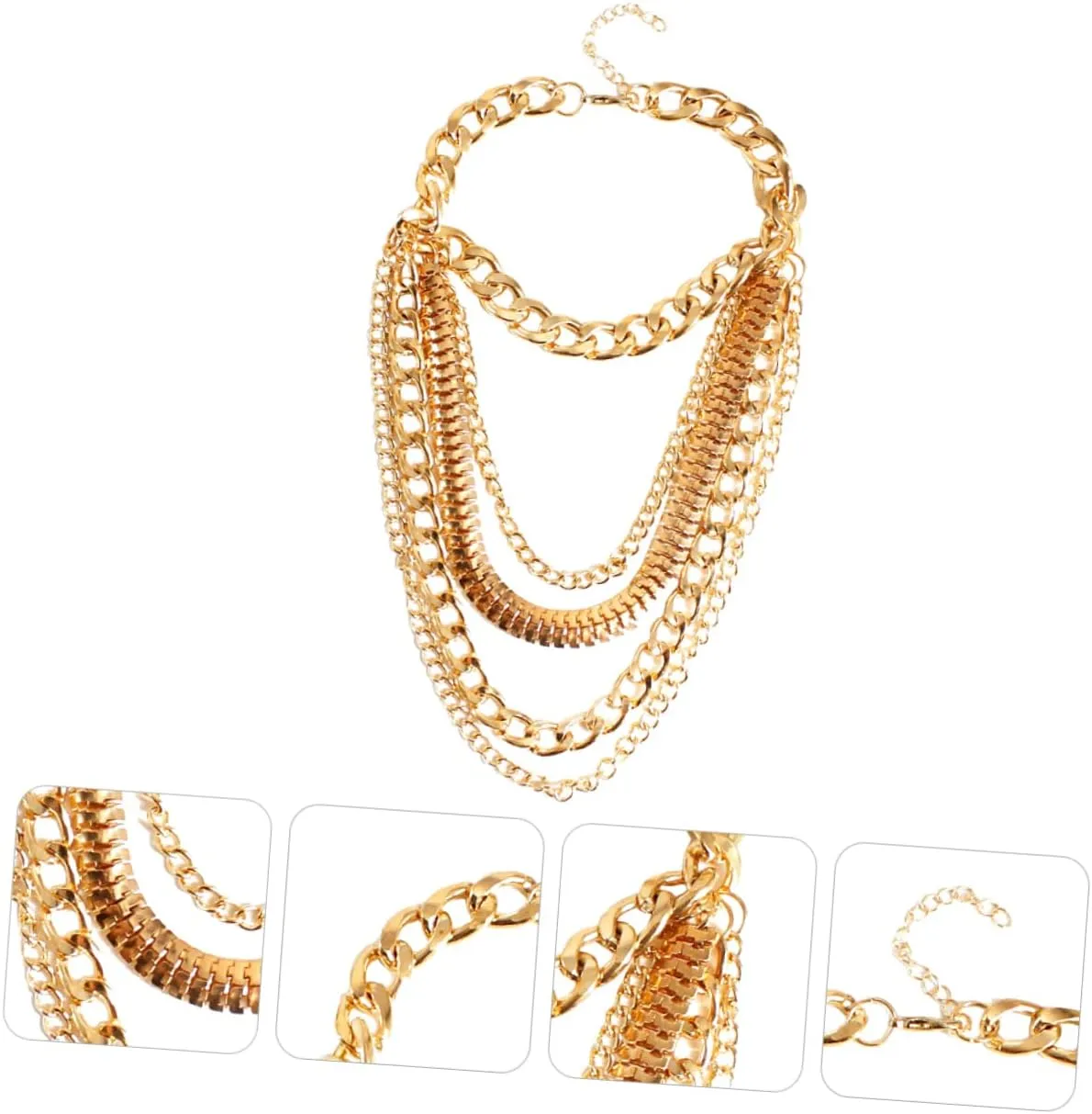 LIFKOME Punk Layered Anklet Decor Punk Bracelet Jewelry Tassel Trim Fringe Trim Gold Trim Foot Chain Female