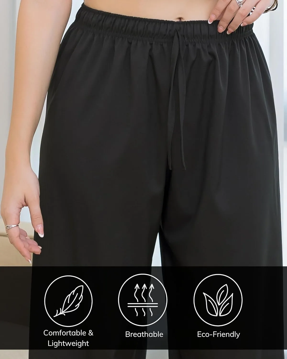 LOFBAZ Women Boho Harem Pants High Waist Yoga Joggers Clothes Flowy Loose Summer Beach Trouser Hippie Bohemian Lounge