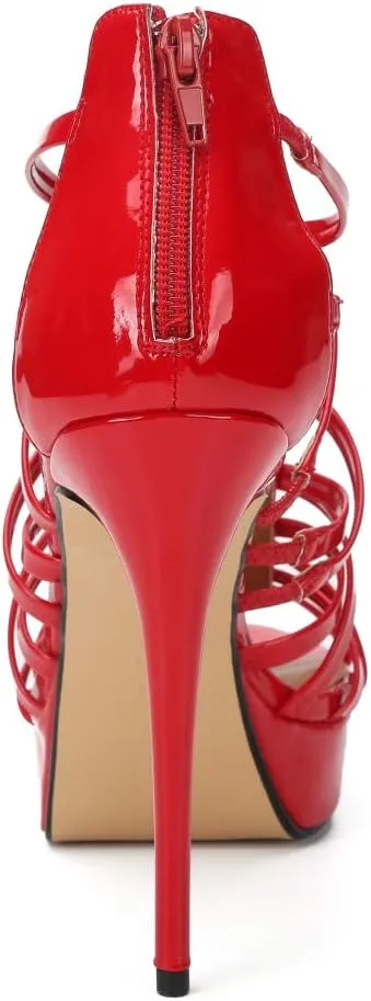 MAIERNISI JESSI Unisex Men's Women's Sandals Platform Stappy Stiletto High Heel