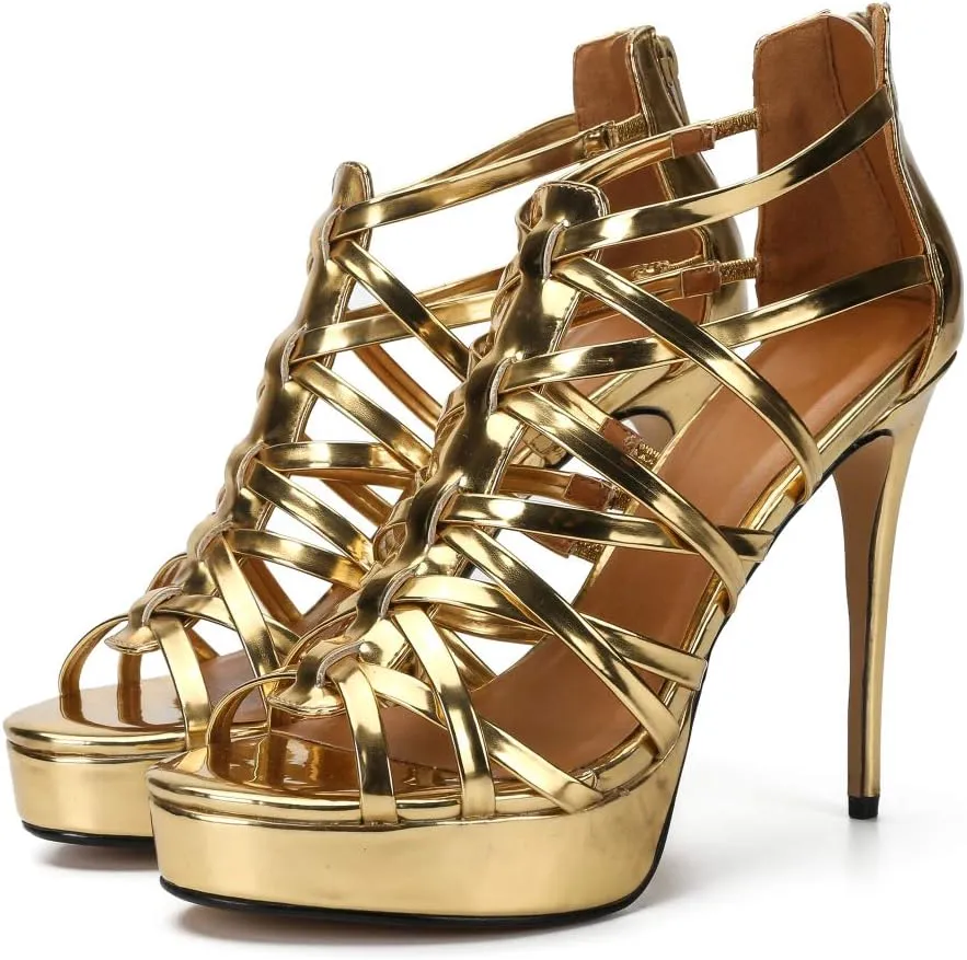 MAIERNISI JESSI Unisex Men's Women's Sandals Platform Stappy Stiletto High Heel