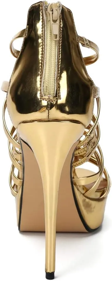 MAIERNISI JESSI Unisex Men's Women's Sandals Platform Stappy Stiletto High Heel
