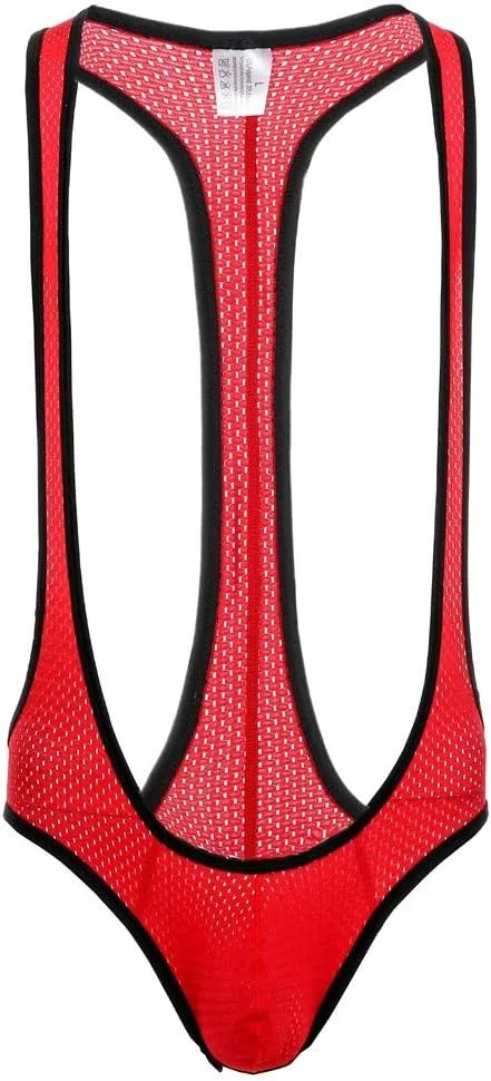 Men Soft Mesh Sexy Leather Buttock Underwear Breathable Sexy Underwear Large Men Underwear