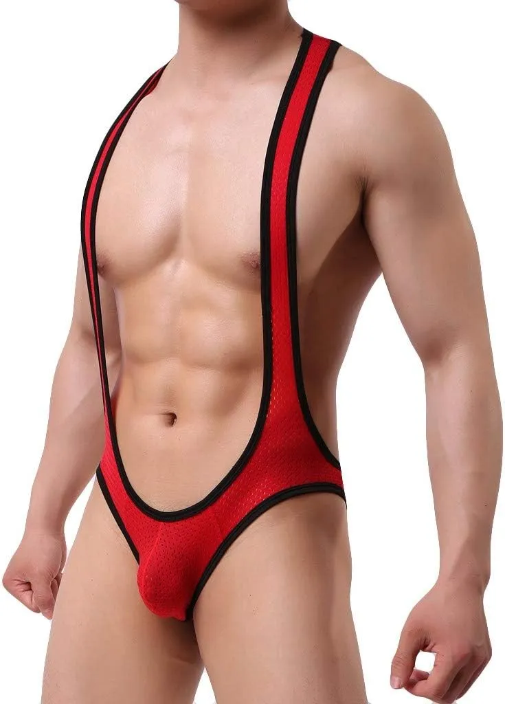 Men Soft Mesh Sexy Leather Buttock Underwear Breathable Sexy Underwear Large Men Underwear