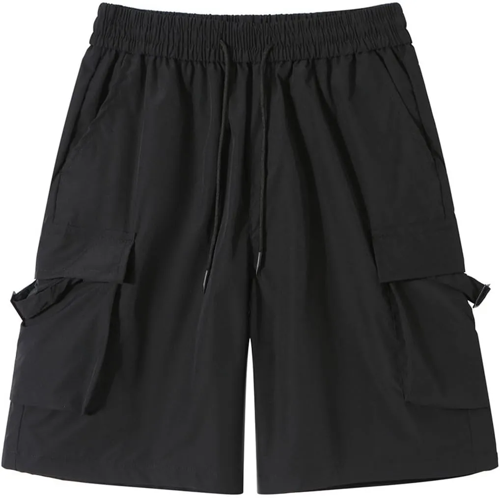 Mens Baggy Cargo Shorts Lightweight Quick Dry Summer Beach Shorts Stretch Waist Short Pants Casual Workout Shorts