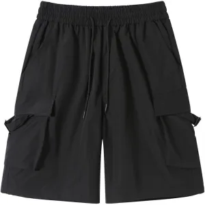 Mens Baggy Cargo Shorts Lightweight Quick Dry Summer Beach Shorts Stretch Waist Short Pants Casual Workout Shorts