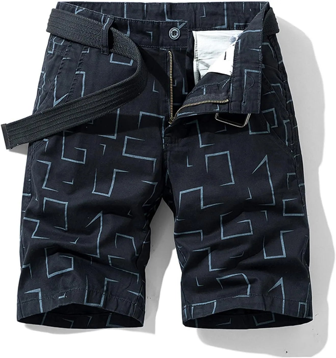 Mens Cargo Shorts Slim Fit Casual Work Shorts Summer Outdoor Fishing Hiking Shorts Lightweight Short Pants