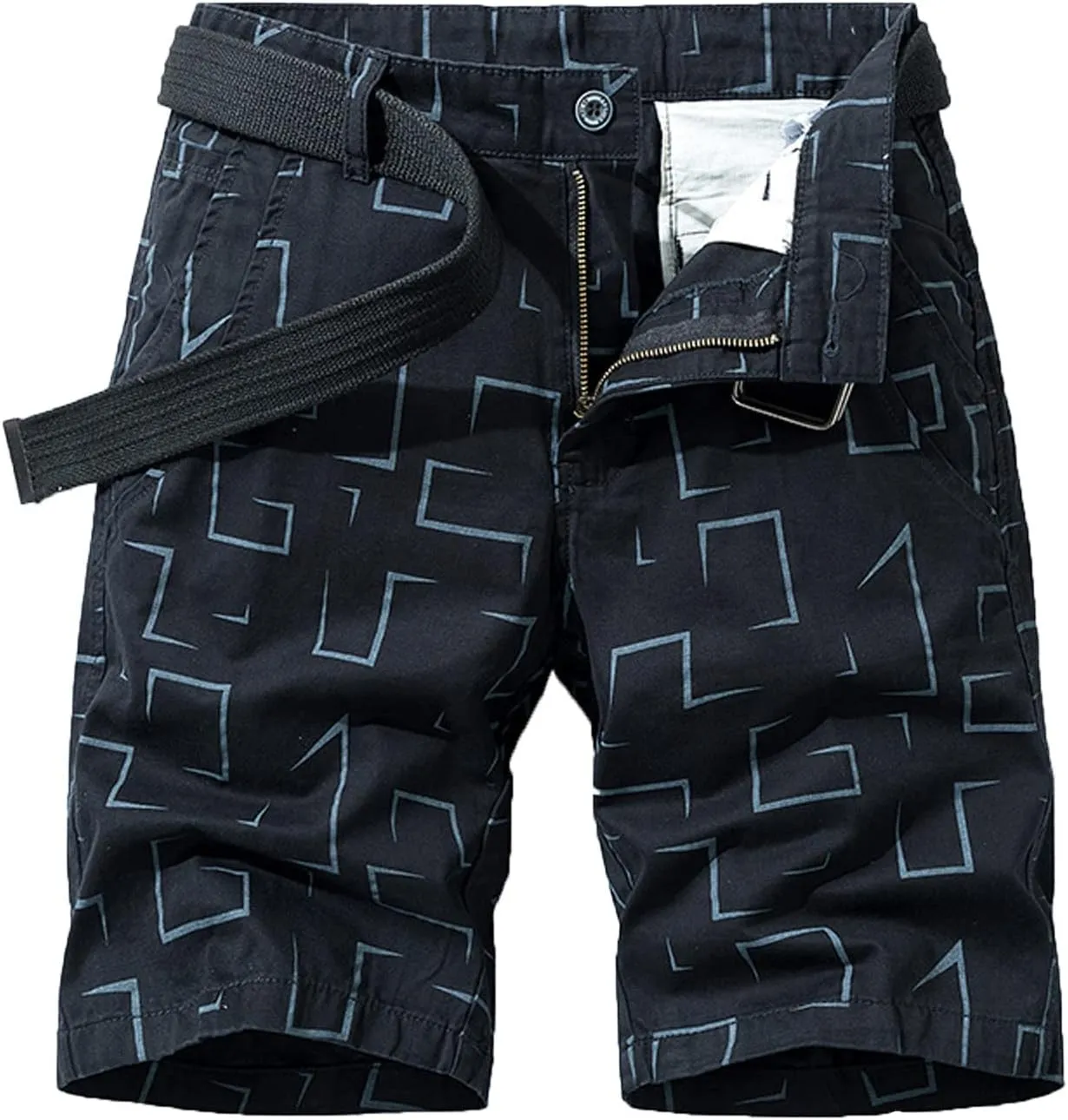 Mens Cargo Shorts Slim Fit Casual Work Shorts Summer Outdoor Fishing Hiking Shorts Lightweight Short Pants