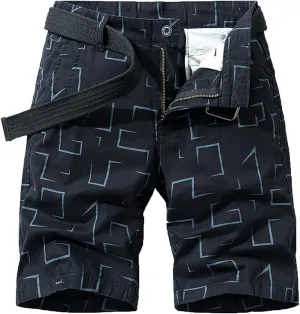 Mens Cargo Shorts Slim Fit Casual Work Shorts Summer Outdoor Fishing Hiking Shorts Lightweight Short Pants
