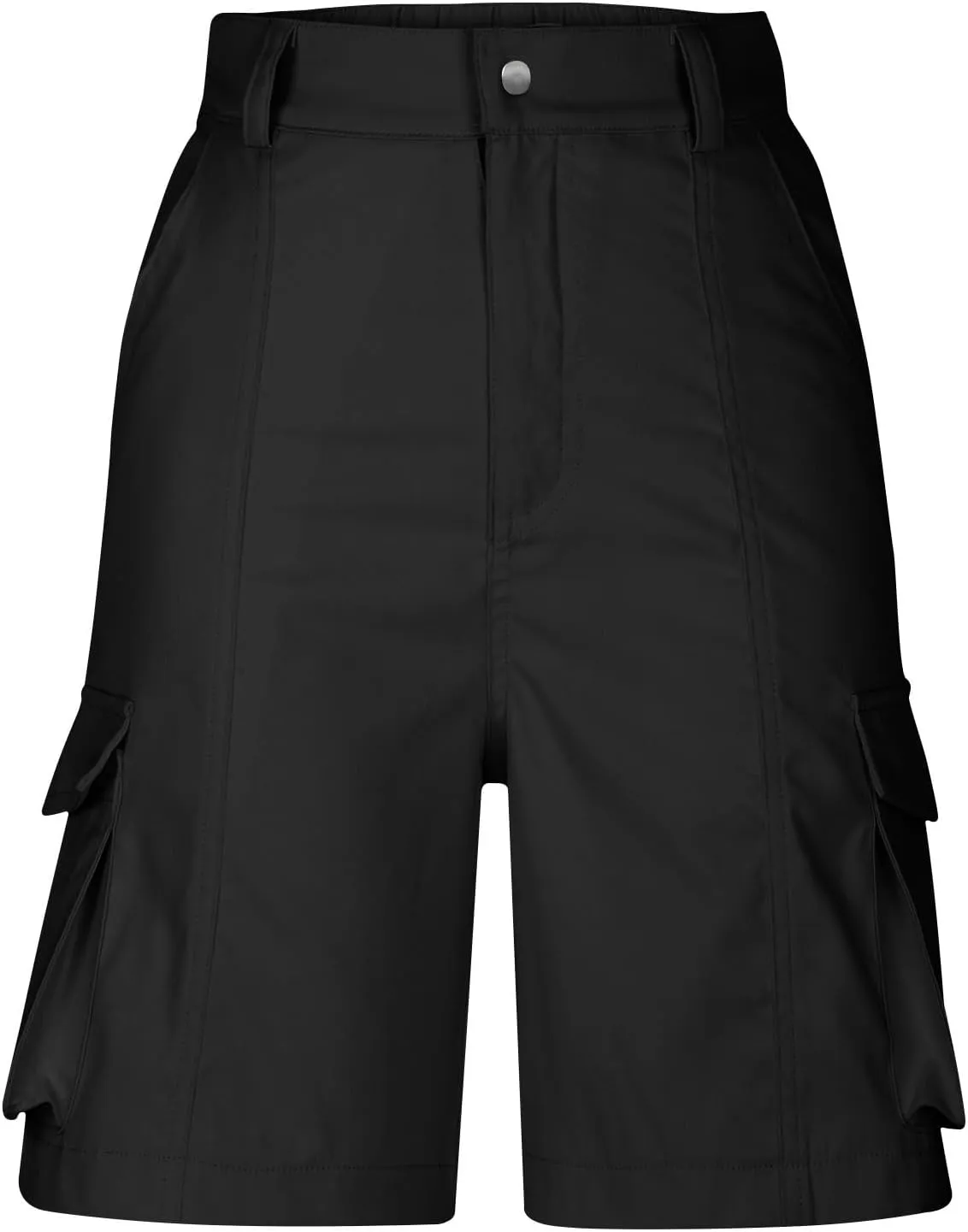 Mens Cargo Shorts Slim-Fit Elastic Waist Stretch Outdoor Work Shorts Casual Lightweight Multi Pockets Summer Shorts