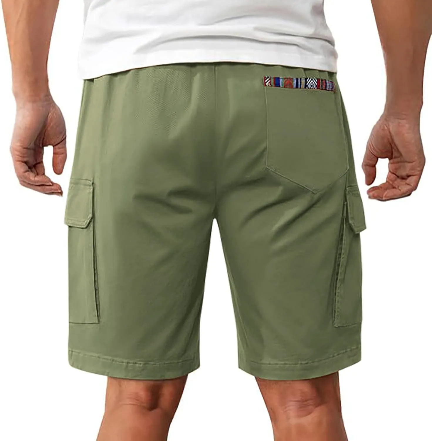 Mens Chino Shorts Realxed Fit Flat Front Casual Golf Shorts Lightweight Summer Outdoor Cargo Shorts Short Pants
