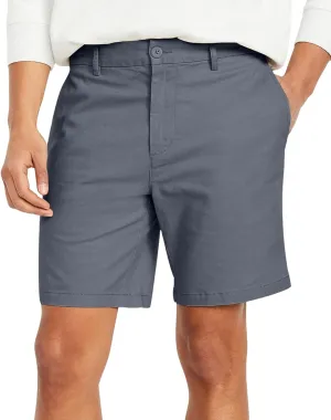 Men's Cotton Chino Shorts Elastic Waist Straight Fit Casual Shorts Slim Lightweight Summer Shorts Plus Size