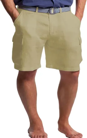Mens Cotton Linen Shorts 2024 Elastic Waist Drawstring Casual Summer Beach Yoga Shorts Lightweight Board Shorts