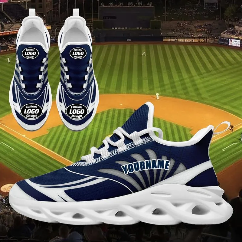 Mens Custom Baseball Team Running Shoes Personalized Name Logo Athletic Sports Gym Shoes Lightweight Training Sneaker