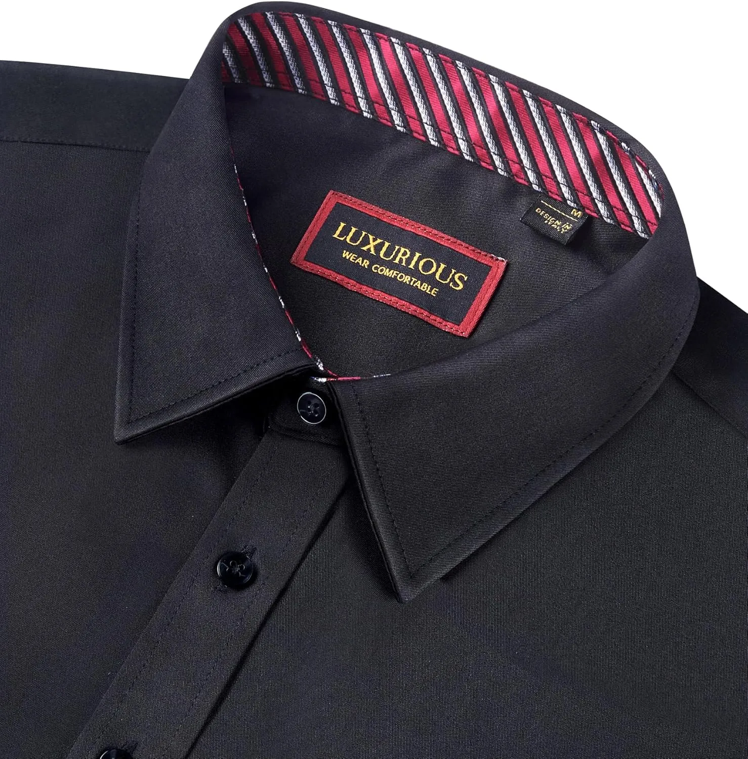Mens Dress Shirts Long Sleeve Dress Shirts for Men Inner Contrast Button Down Casual Shirts for Men Big and Tall