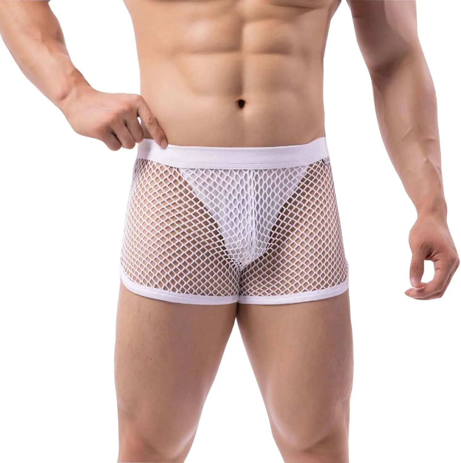 Men's Fashion Design Sexy Style Mesh Personality Shorts
