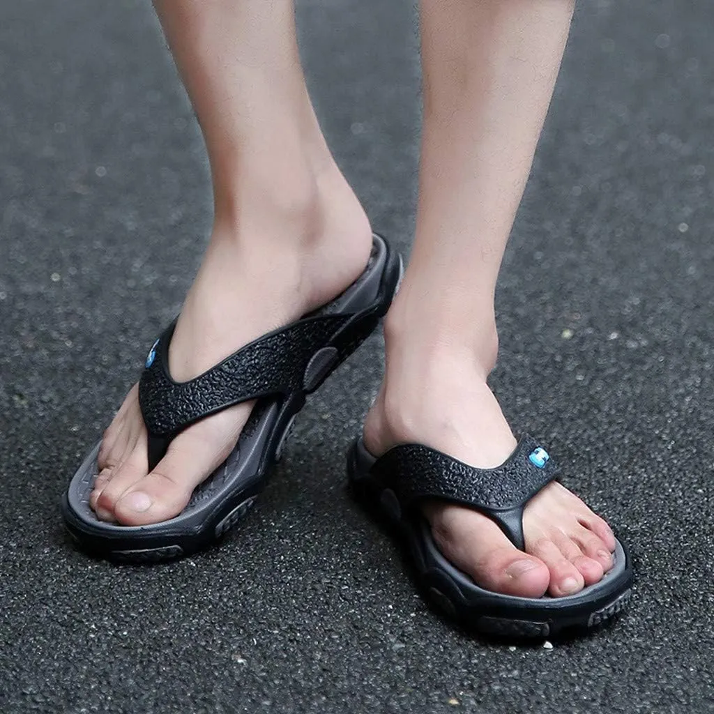Men's Fashion Spliced Soft Soled Flip Flops for Casual Outdoor Beach Flip Flops for Men Sandals