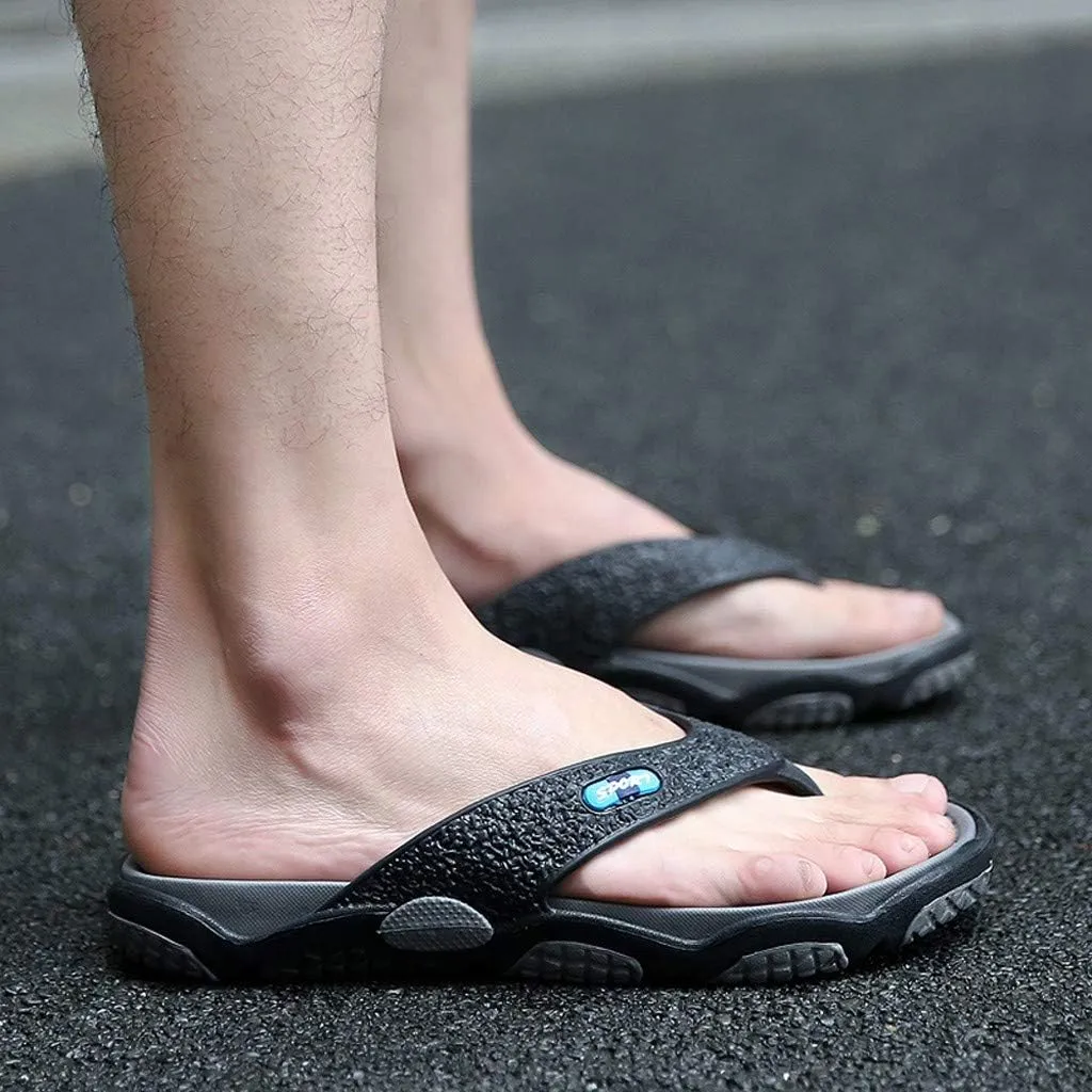 Men's Fashion Spliced Soft Soled Flip Flops for Casual Outdoor Beach Flip Flops for Men Sandals