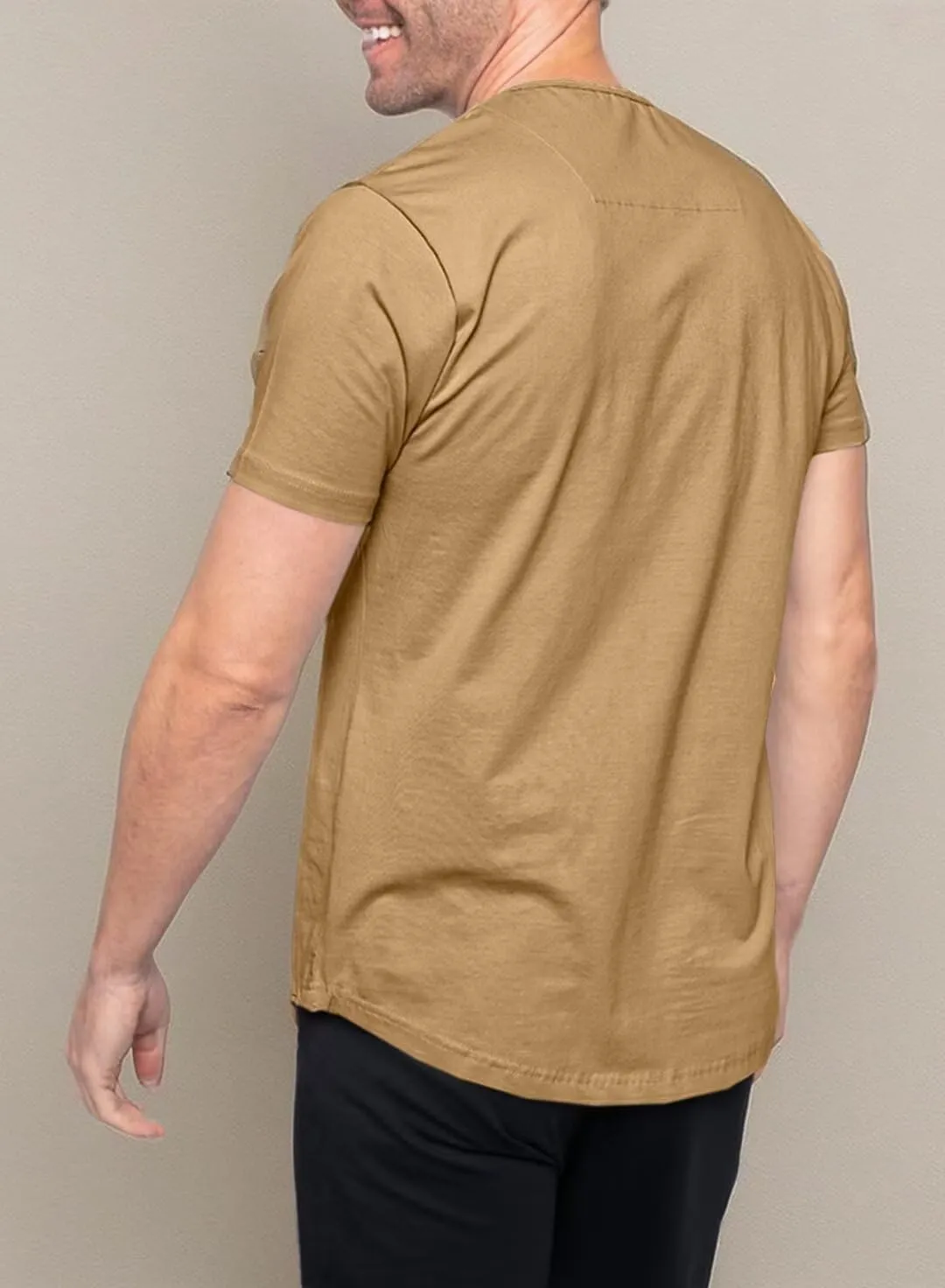 Mens Henley Shirts Short Sleeve Summer Casual V Neck Cotton Tee Shirts