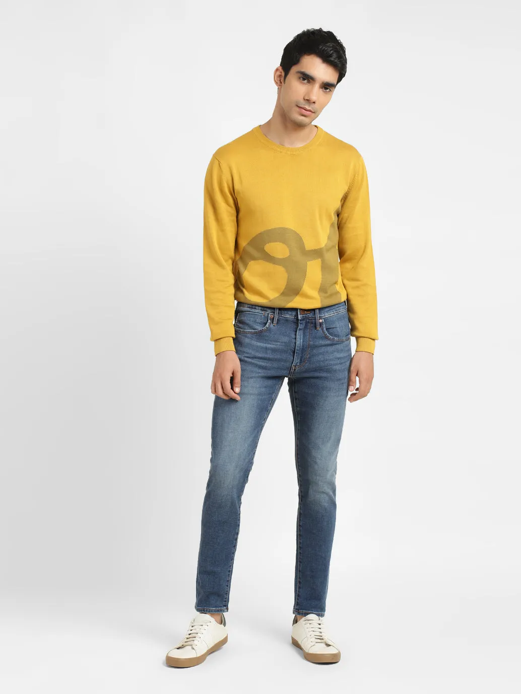 Men's Indigo Skinny Fit Mid Rise Jeans