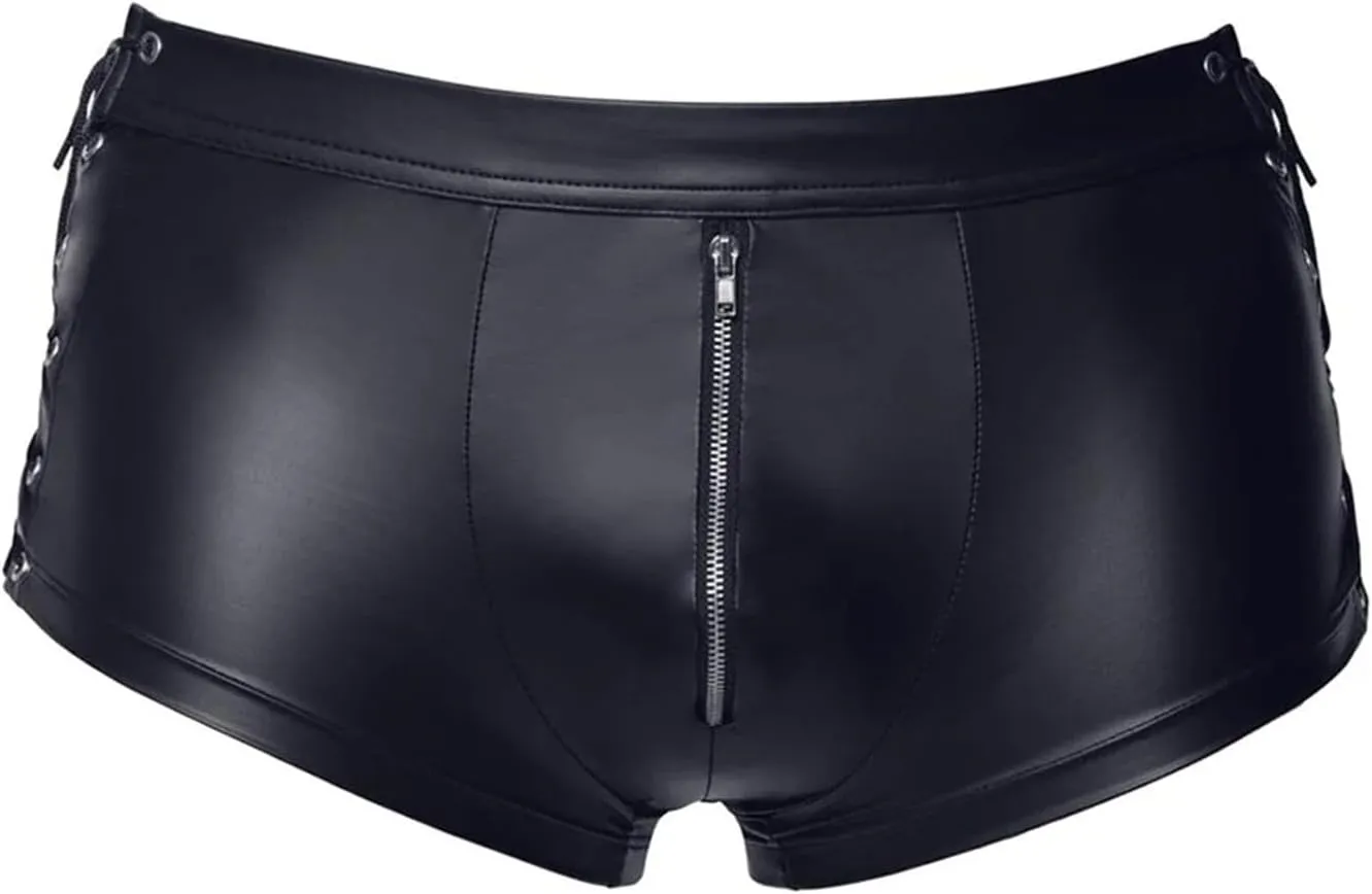 Mens Leather Set With Straps Underwear Vest Performance Clothing Mens Shirt with Cars