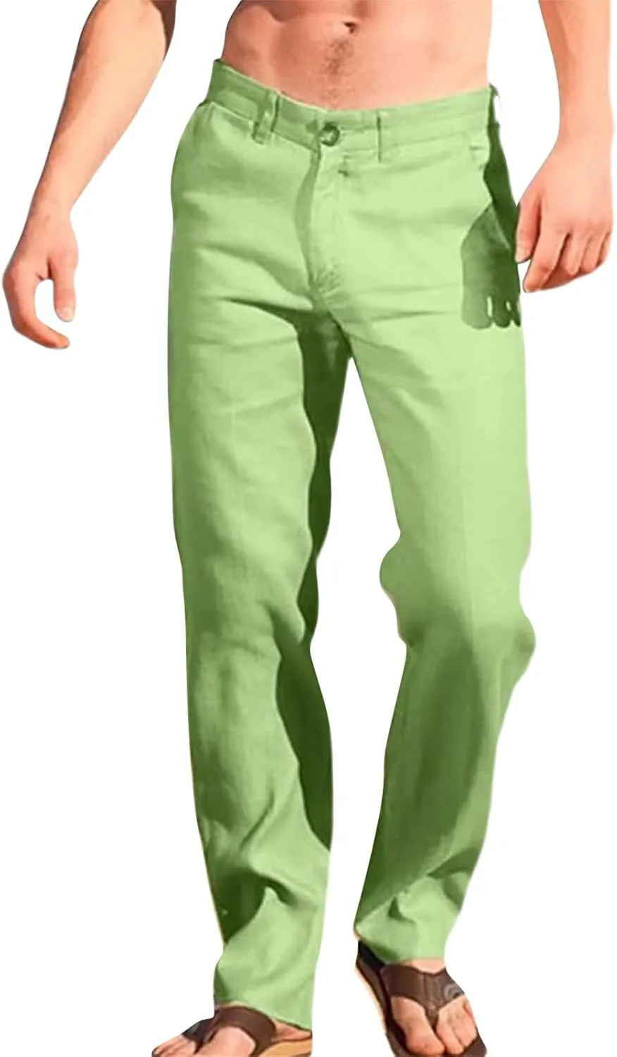 Mens Pleated Dress Pants Expandable Waist Casual Wide Leg Suit Pant Comfort Work Office Business Lounge Trousers