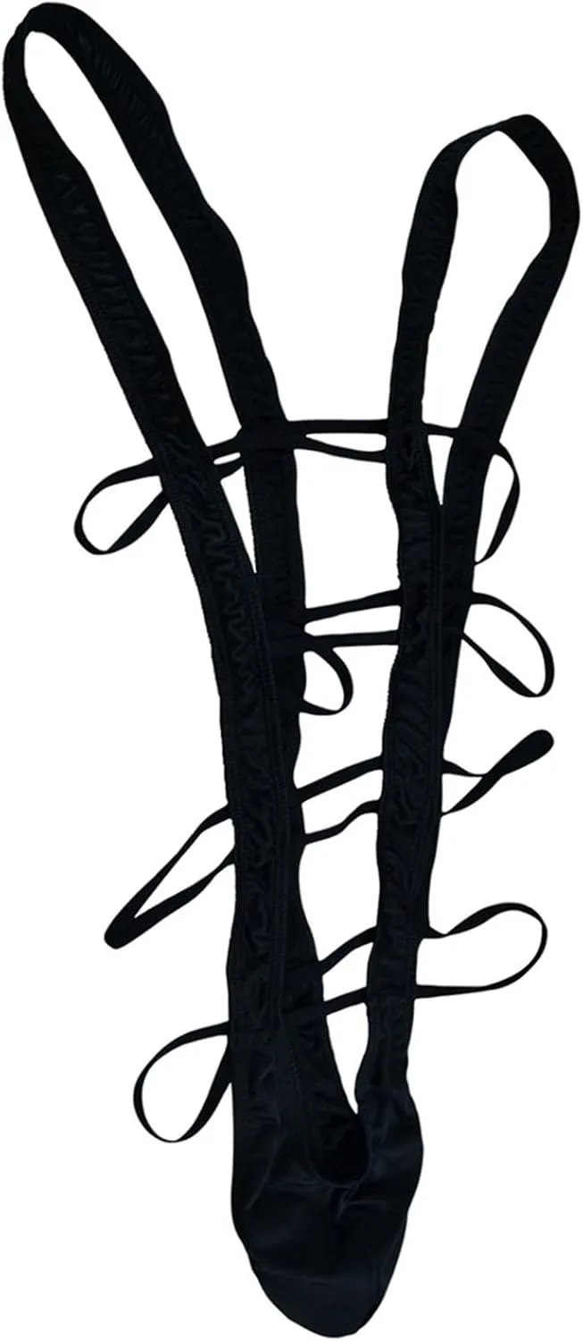 Men's Sexy Jockstrap Bodysuit See Through Open Back Erotic Lingerie Mankini Underwear Cutout Thong Valentines Day V Sling