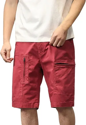 Mens Shorts Casual Cargo, Men's Athletic Gym Shorts Loose Comfort Stretch Straight Leg Chino Shorts Pants
