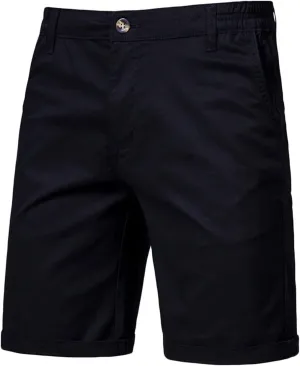 Men's Slim-Fit 5" Shorts Lightweight Outdoor Cargo Short Classic Stretch Chino Shorts Athletic Hiking Tactical Shorts
