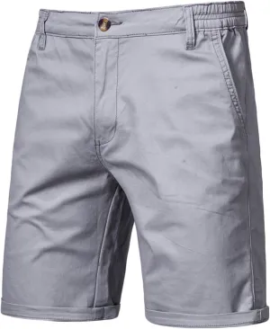 Men's Slim-Fit 5" Shorts Lightweight Outdoor Cargo Short Classic Stretch Chino Shorts Athletic Hiking Tactical Shorts