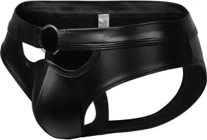 Mens Underwear Hollow Men's Ring Underwear Sexy Lacquered Underwear Fashionable Leather Men's underwear