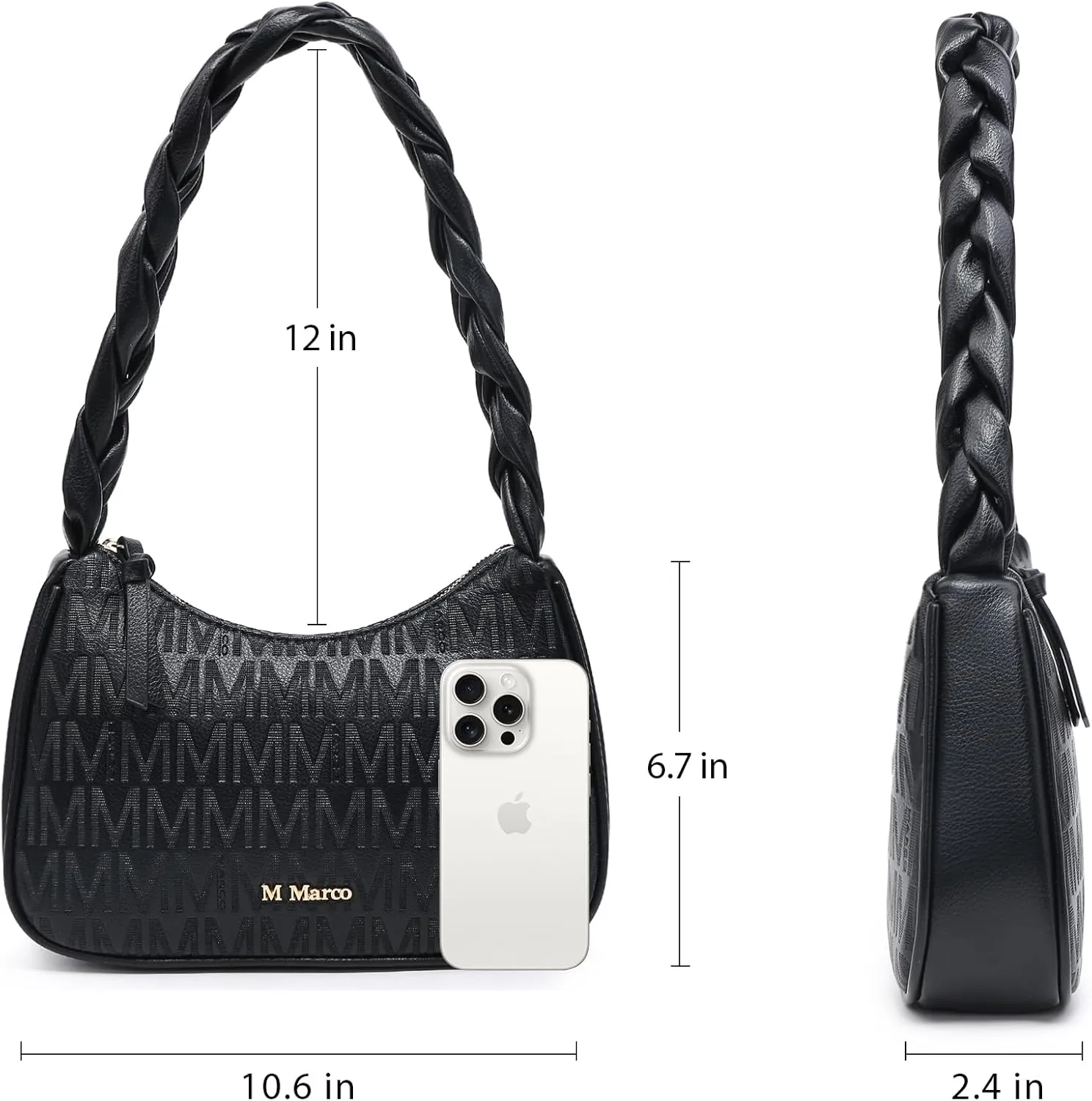 MKP Hobo Bags for Women Braided Top Handle Tote Handbag Shoulder Bag Ladies Trendy Designer Clutch Purse with Zipper Closure