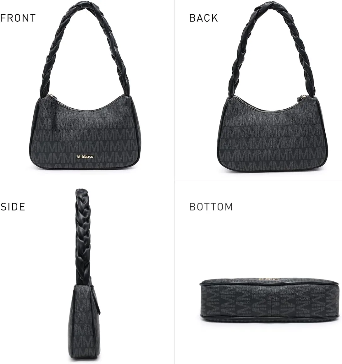 MKP Hobo Bags for Women Braided Top Handle Tote Handbag Shoulder Bag Ladies Trendy Designer Clutch Purse with Zipper Closure