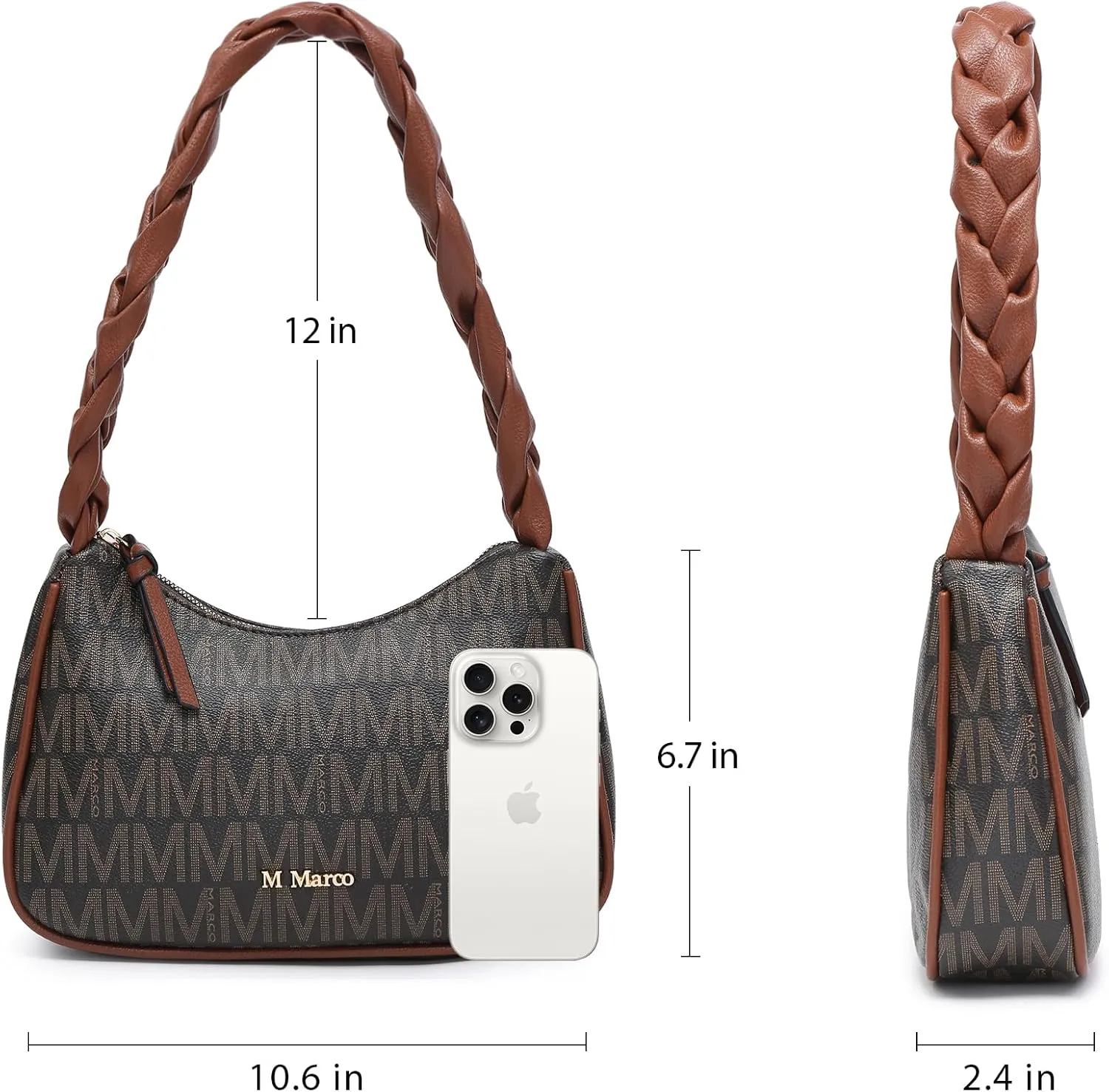 MKP Hobo Bags for Women Braided Top Handle Tote Handbag Shoulder Bag Ladies Trendy Designer Clutch Purse with Zipper Closure
