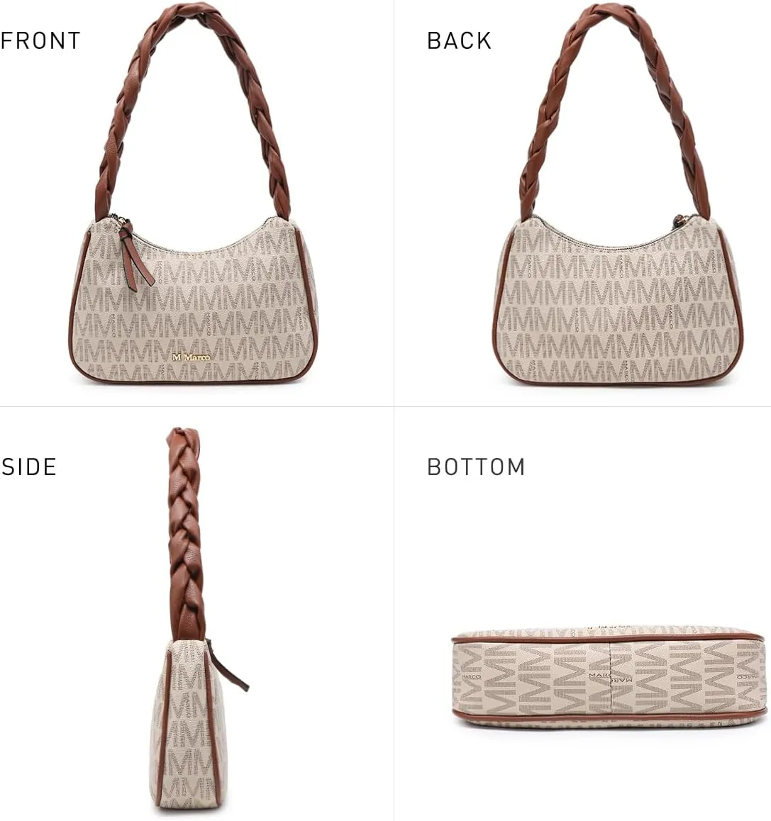 MKP Hobo Bags for Women Braided Top Handle Tote Handbag Shoulder Bag Ladies Trendy Designer Clutch Purse with Zipper Closure