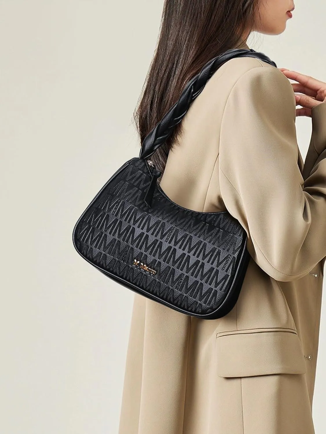 MKP Hobo Bags for Women Braided Top Handle Tote Handbag Shoulder Bag Ladies Trendy Designer Clutch Purse with Zipper Closure