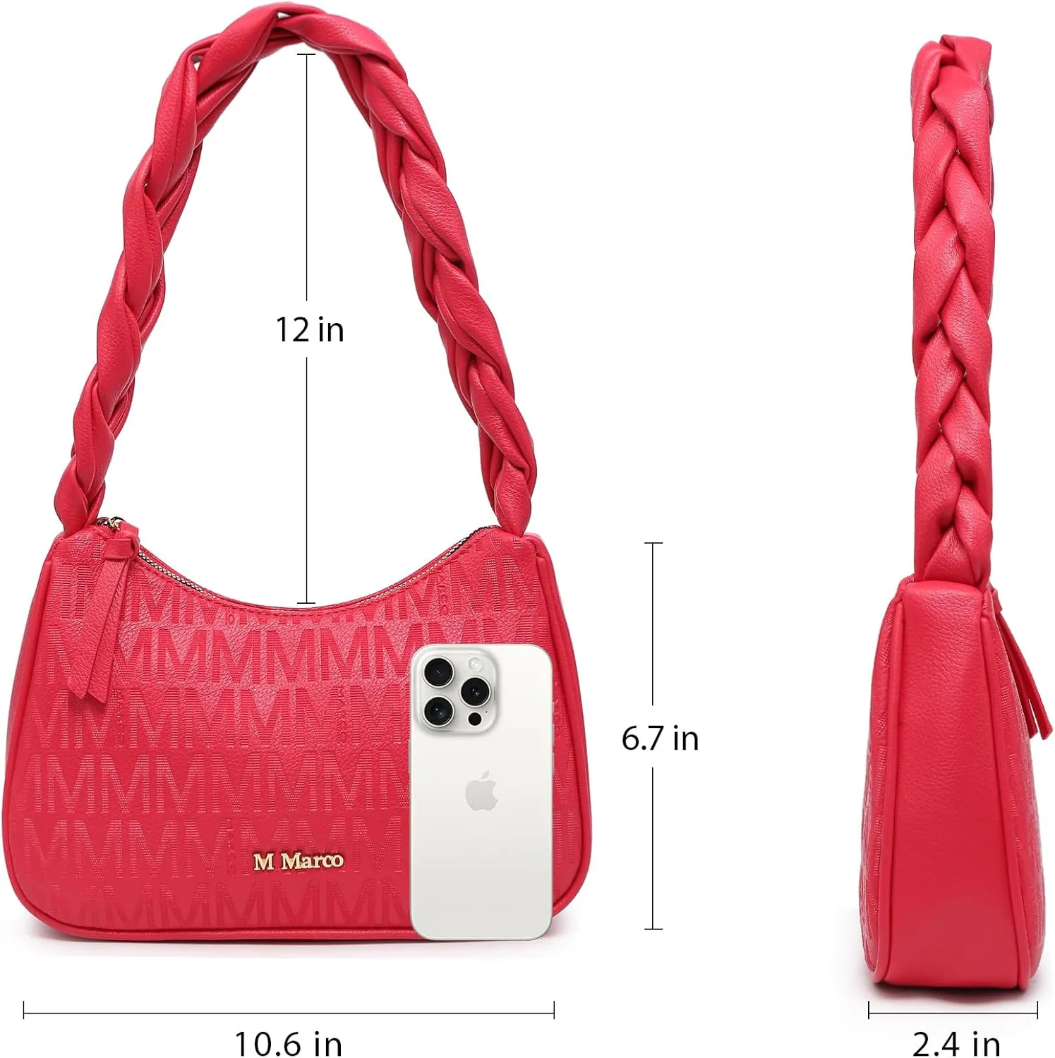 MKP Hobo Bags for Women Braided Top Handle Tote Handbag Shoulder Bag Ladies Trendy Designer Clutch Purse with Zipper Closure